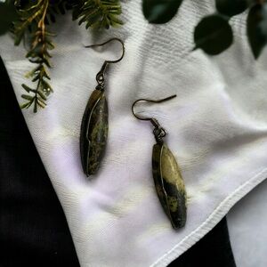 Green jasper earrings